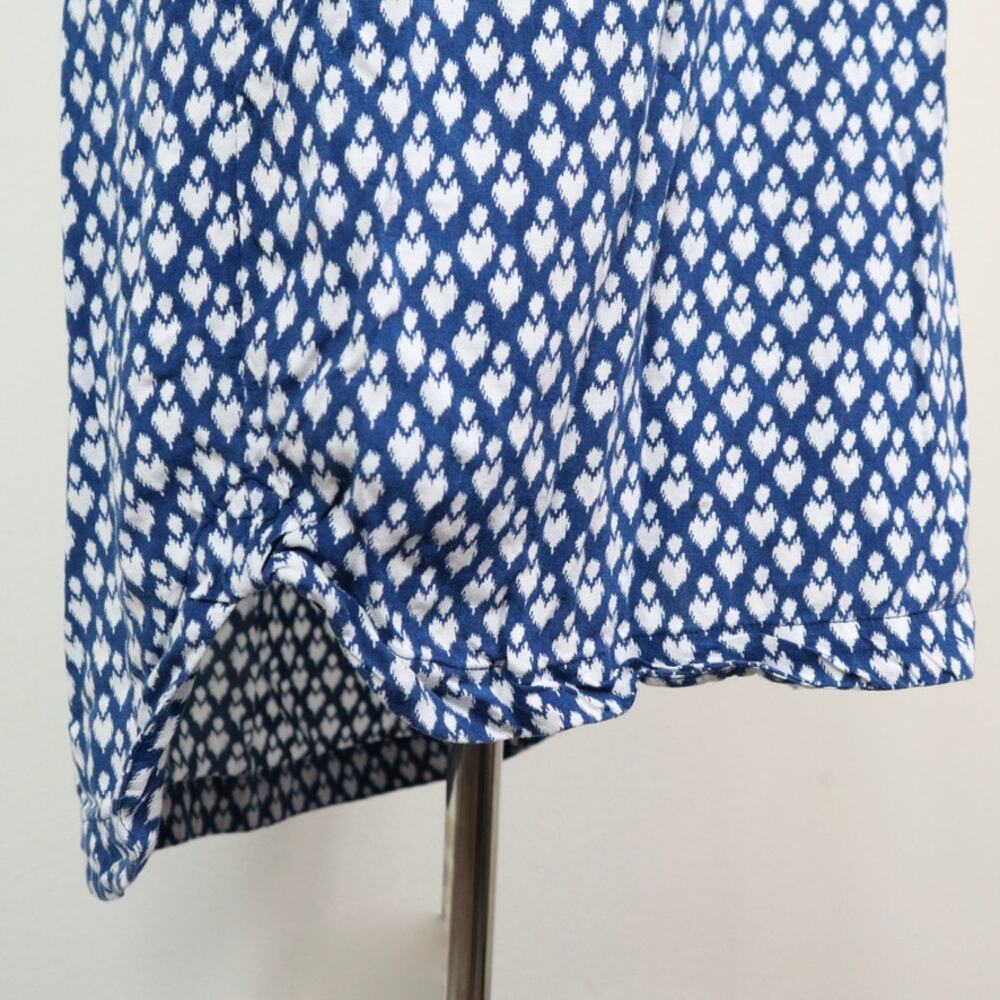 BeachLunchLounge Size M Kayla Shift Dress Boho Patterned Blue White - Picture 8 of 10